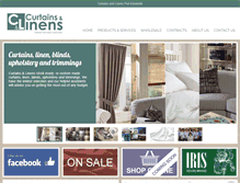 Tablet Screenshot of curtains-linens.co.za